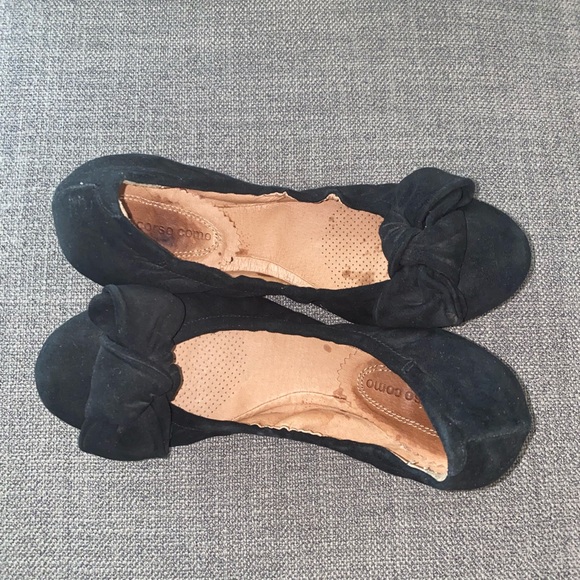 Corso Como Black Suede Flats - Picture 2 of 4